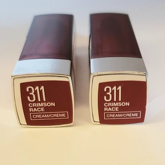 Maybelline Other - 2-Pack Maybelline 311 Crimson Race Color Sensational Cream Finish Lipstick New